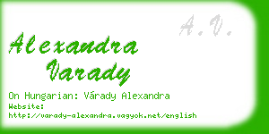 alexandra varady business card